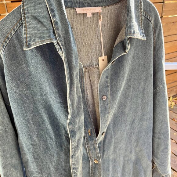 Olivaceous Denim Shirt Dress (Small) - BNWT - Picture 4 of 5